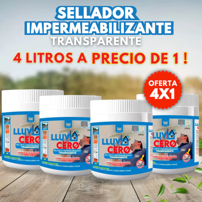 LLUV1A CERO® | 4 Litros Sellador Transparente Impermeabilizante
