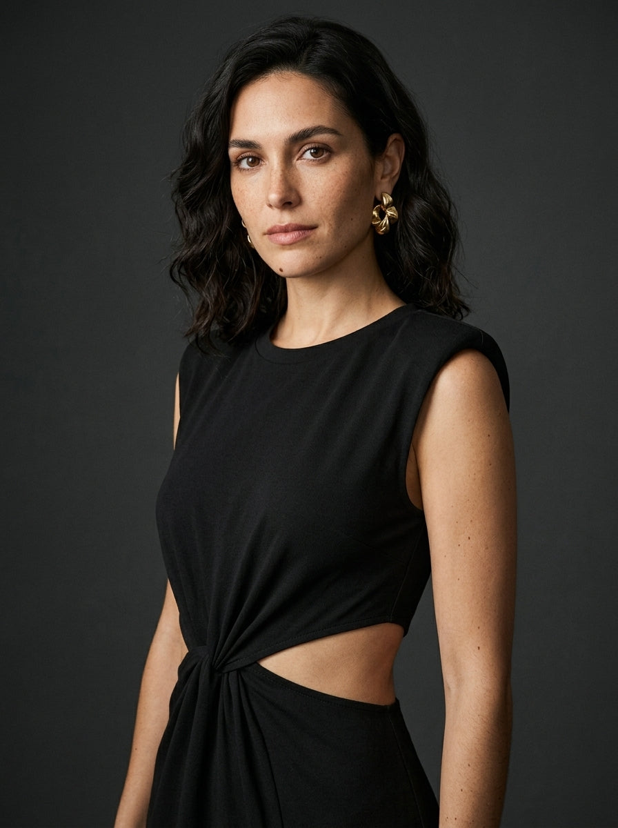 Editorial — primer plano del vestido