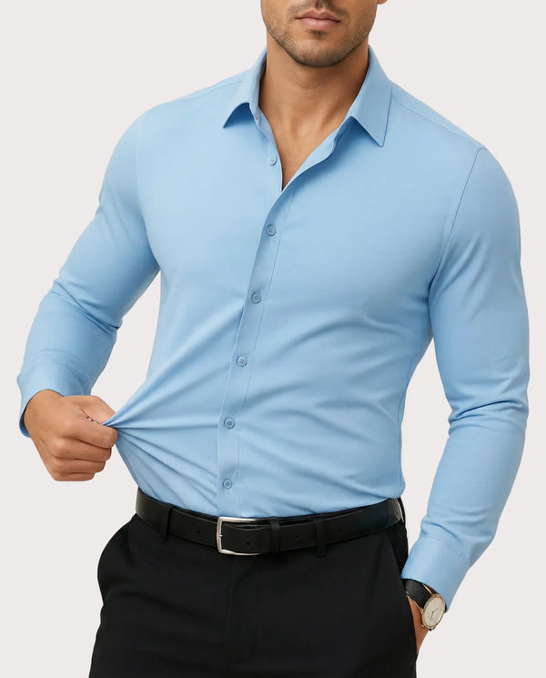 Camisa de vestir elástica