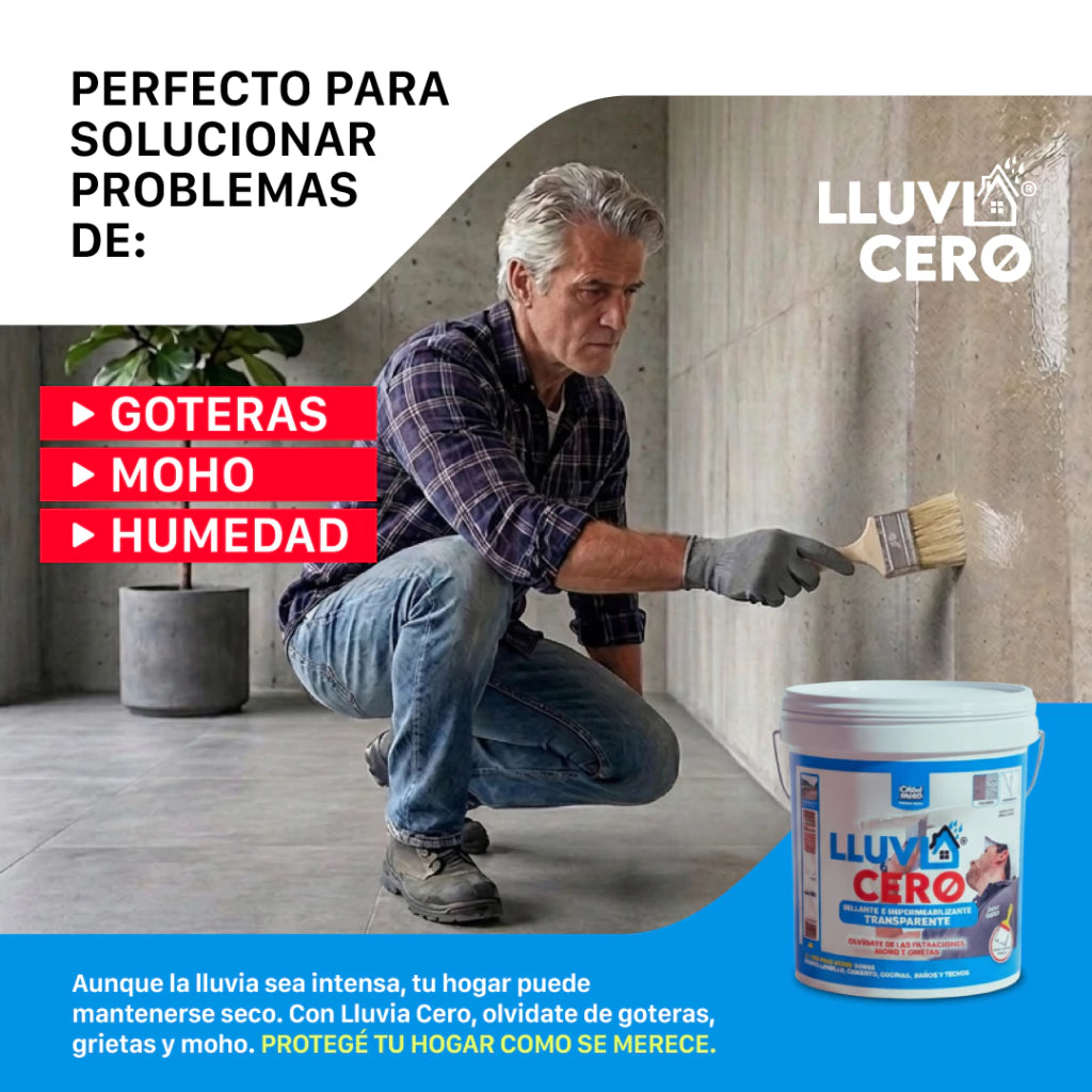 LLUV1A CERO® | 4 Litros Sellador Transparente Impermeabilizante