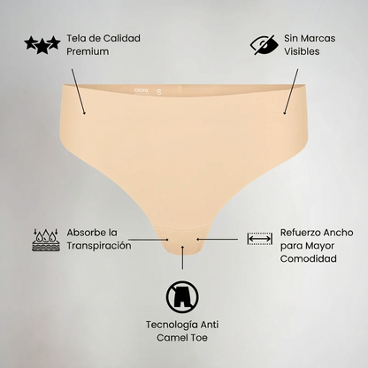 Olora Tanga Invisible Tiro Alto Anti Camel Toe